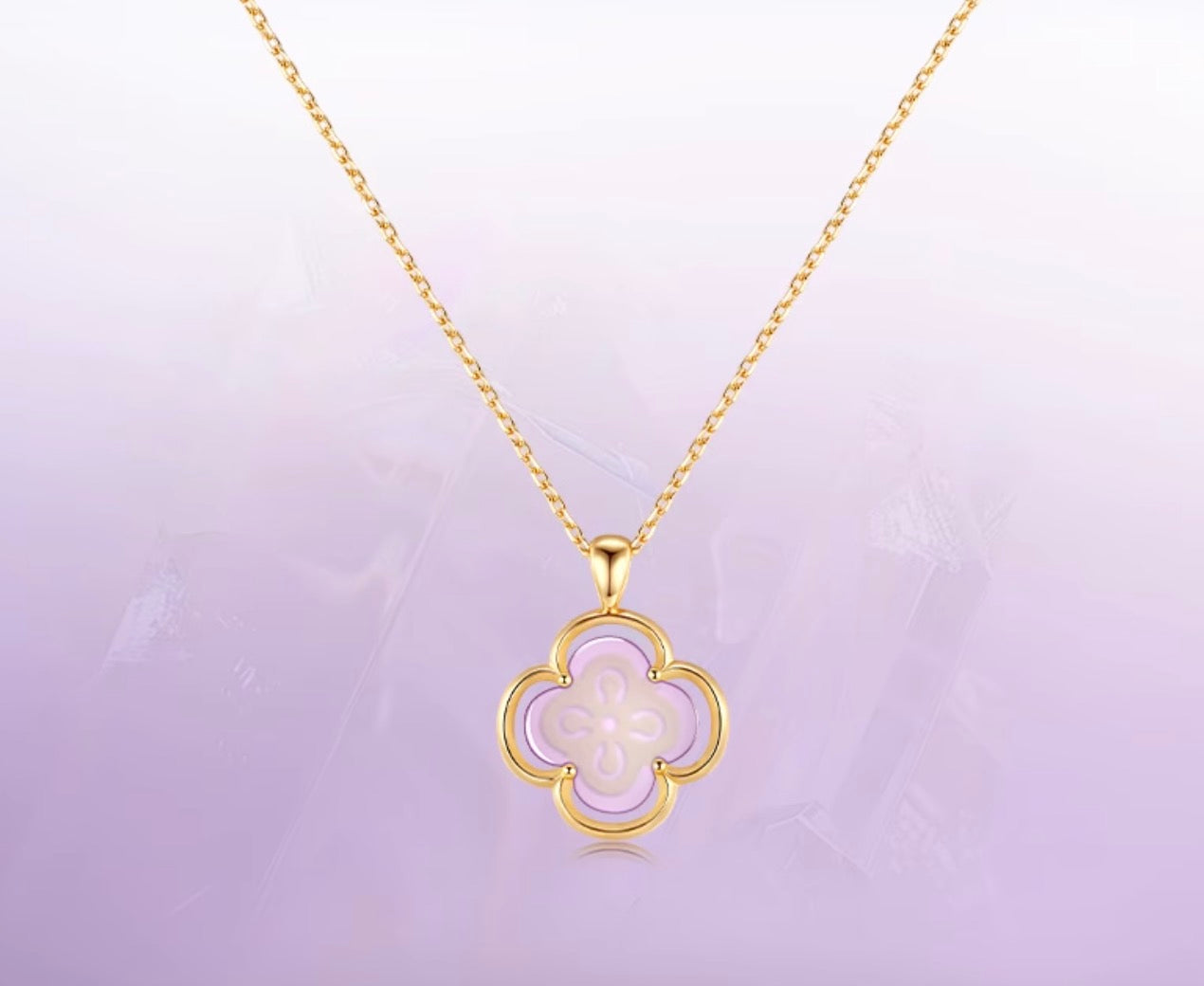 Fields of Summer Clover Silver Necklace OPHRASTUDIO