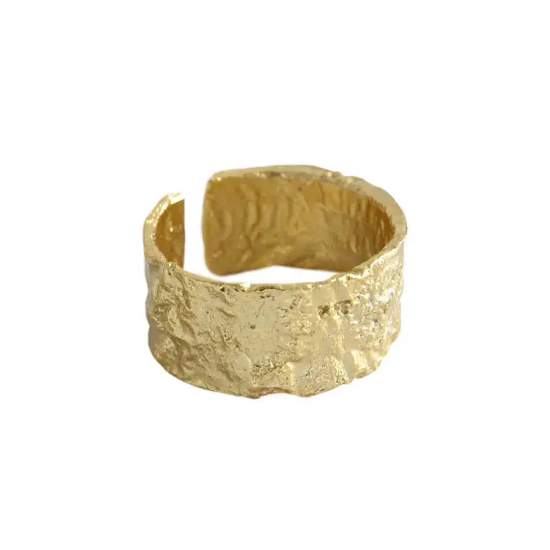 ISOLDE'S FOIL WIDE-FACED SILVER RING - OPHRASTUDIO