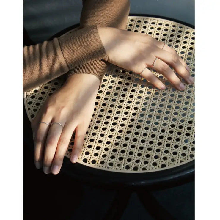 GLOSSY LINE SILVER RING - OPHRASTUDIO