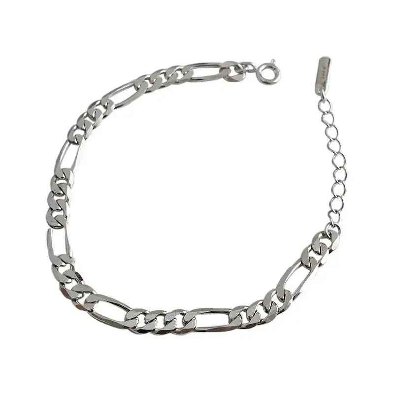 Freya's Elegant Silver Chain Bracelet