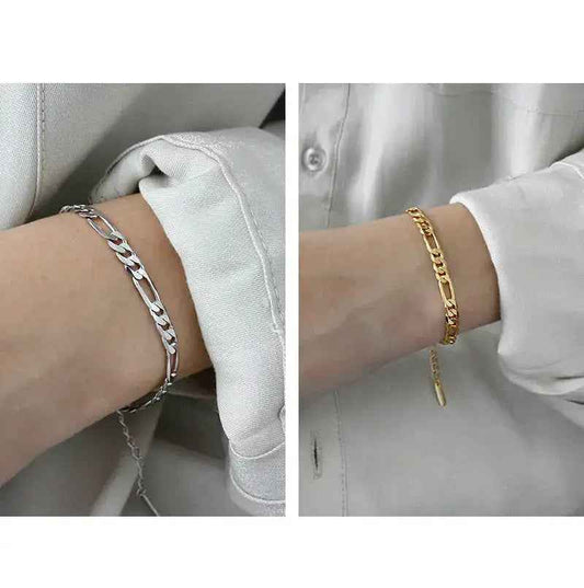 Freya's Elegant Silver Chain Bracelet