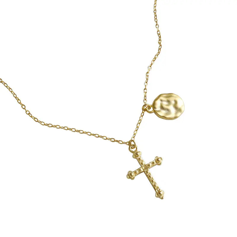 CROSS GEOMETRIC NECKLACE - OPHRASTUDIO