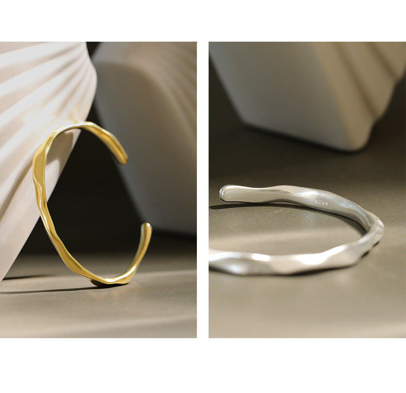 Moonlight Reflections Silver Cuff Bracelet