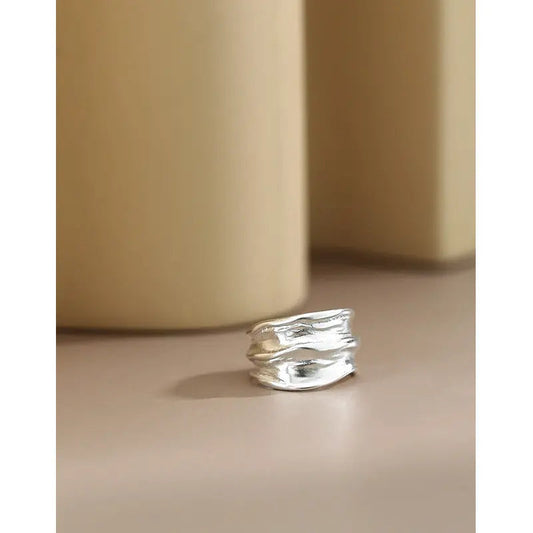 Wide-Sided Sterling Silver Ear Cuff Earring