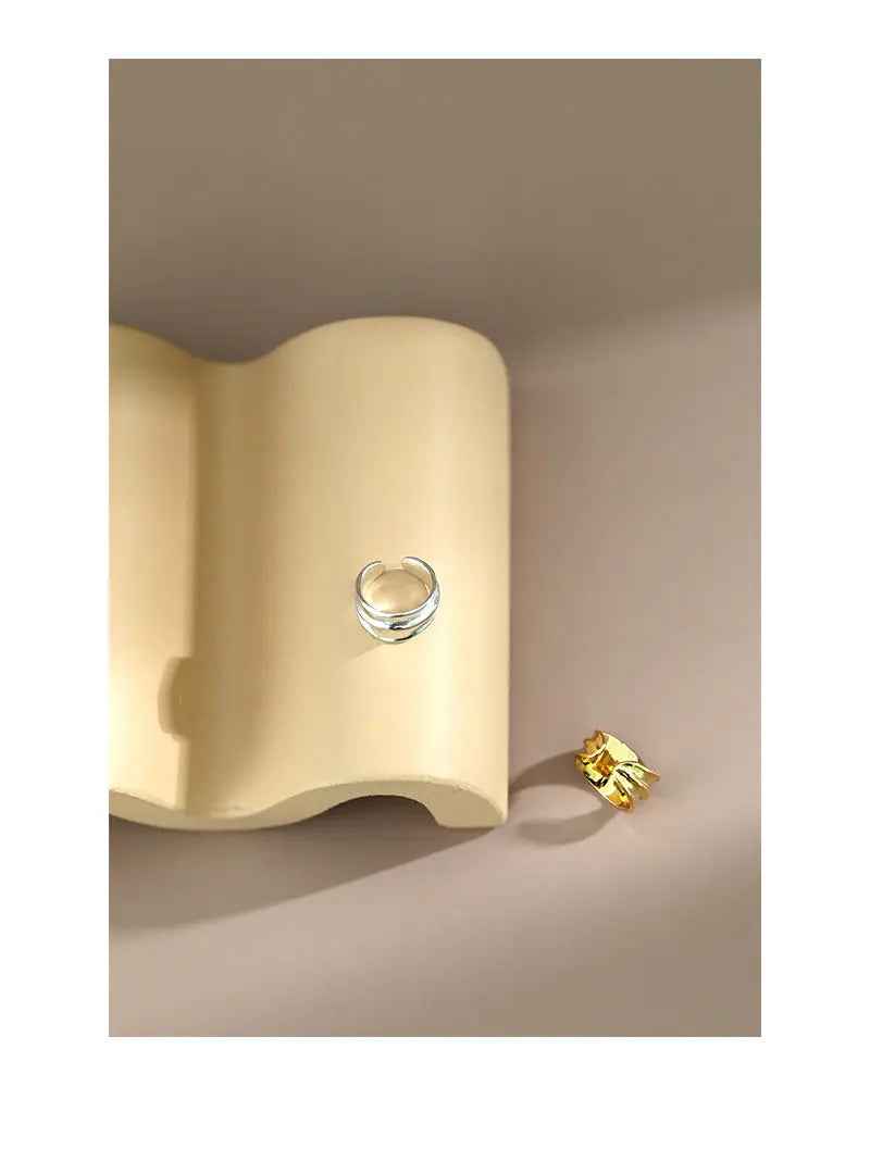 Wide-Sided Sterling Silver Ear Cuff Earring