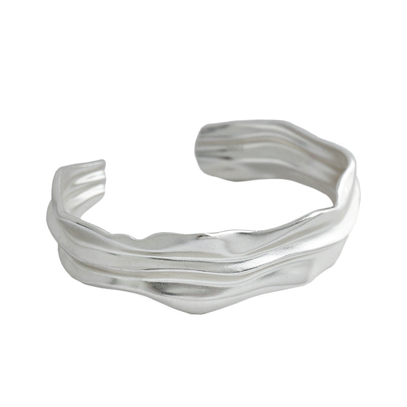 Fairytale Folds Silver Cuff Bracelet
