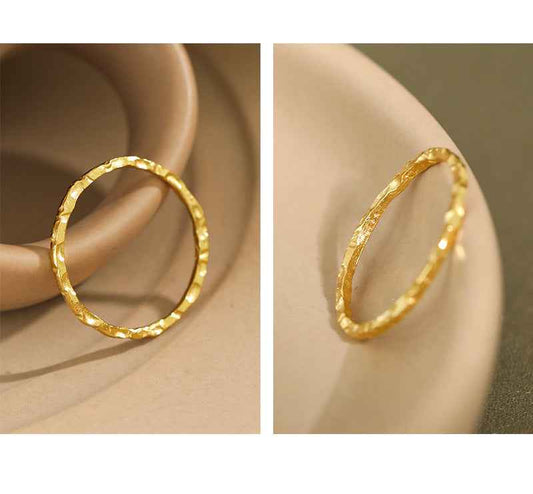 Athena's Hammer Texture Silver Stacking Ring