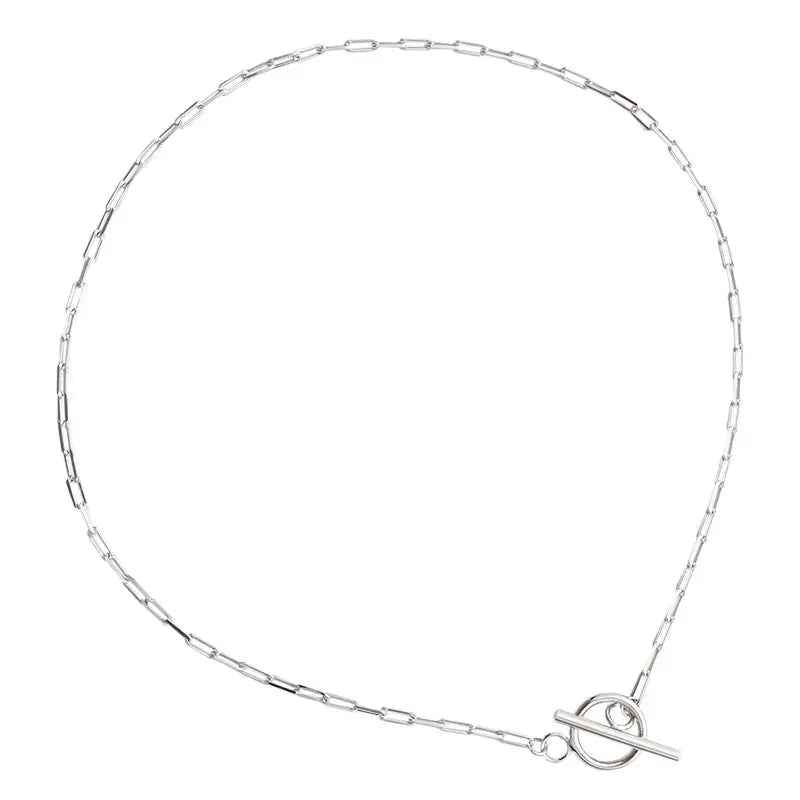 Cassandra's Ot Buckle Silver Chain Necklace