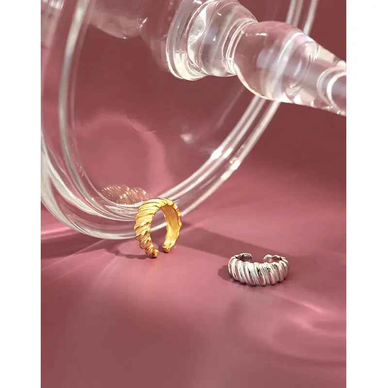 Twisted Sterling Silver Ear Cuff Earring