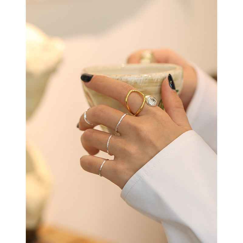 Luna's Wide Face Silver Statement Ring