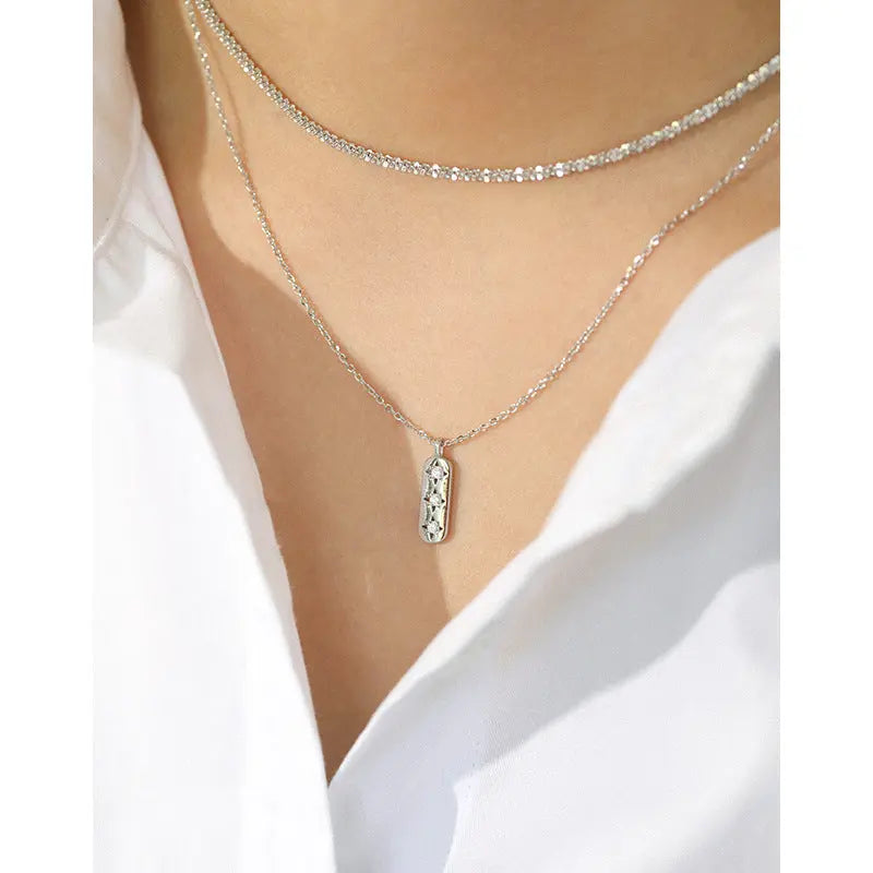 CELESTIA'S LONG STAR ZIRCON SILVER NECKLACE - OPHRASTUDIO