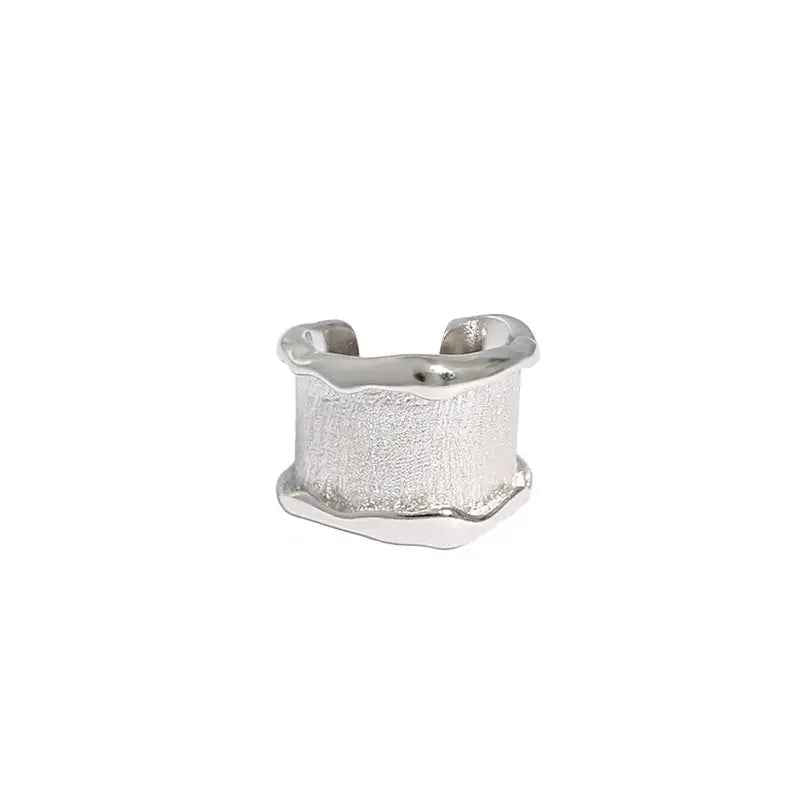 Sand Surface Sterling Silver Ear Cuff Earring