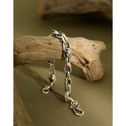 Alexandra's Retro Silver Chain Bracelet