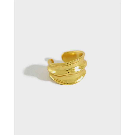 Wide-Sided Sterling Silver Ear Cuff Earring