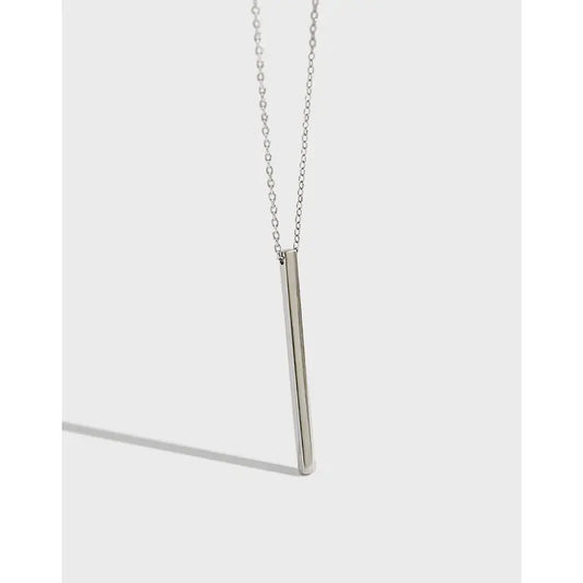 ASTRAEA'S LONG STRIP SILVER PENDANT NECKLACE - OPHRASTUDIO