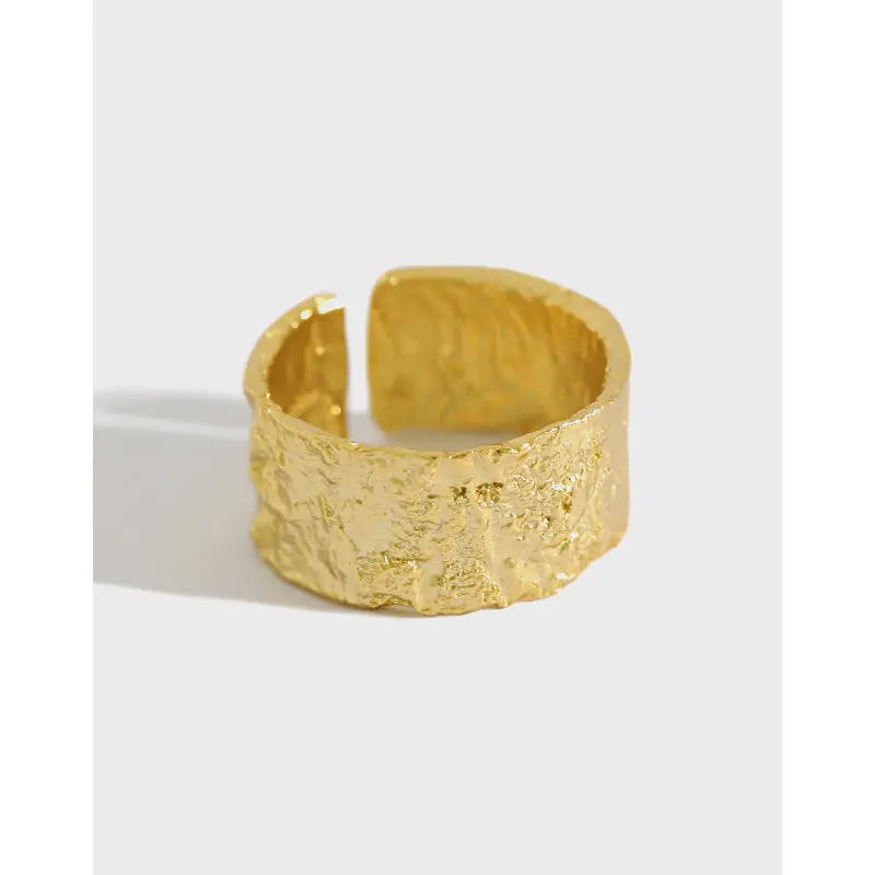 ISOLDE'S FOIL WIDE-FACED SILVER RING - OPHRASTUDIO