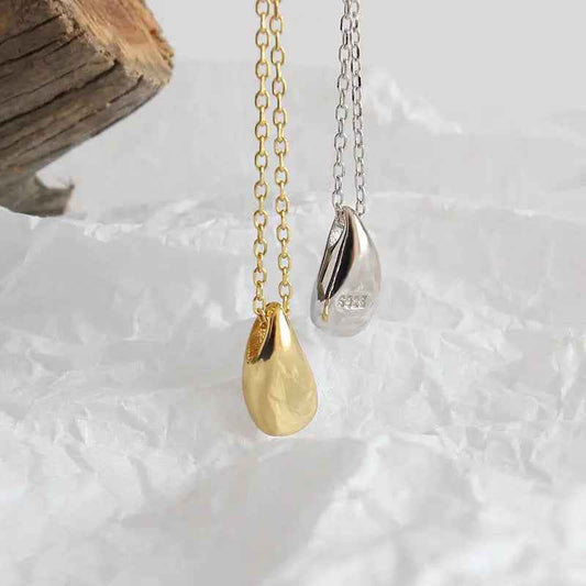 Water Drop Silver Pendant Necklace