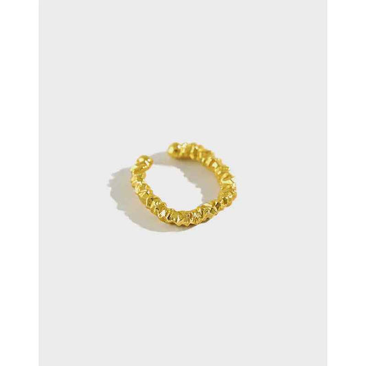 Threaded Sterling Silver Ear Cuff Earring
