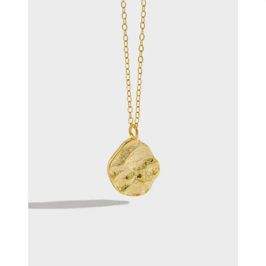 Irregular Rock Clavicle Silver Pendant Necklace