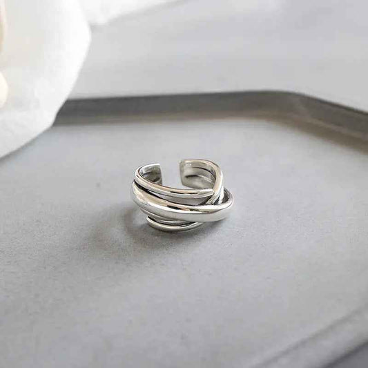 Sylvia's Multi-Layer Winding Silver Statement Ring