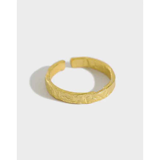 Calypso's Foil Concave-Convex Silver Stacking Ring