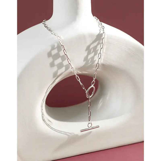 Cassandra's Ot Buckle Silver Chain Necklace