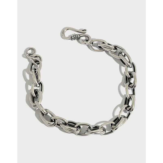 Alexandra's Retro Silver Chain Bracelet