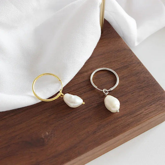 Baroque Grace Silver Drop Earrings