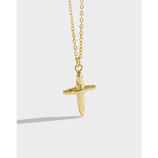 Serenity Silver Cross Pendant Necklace