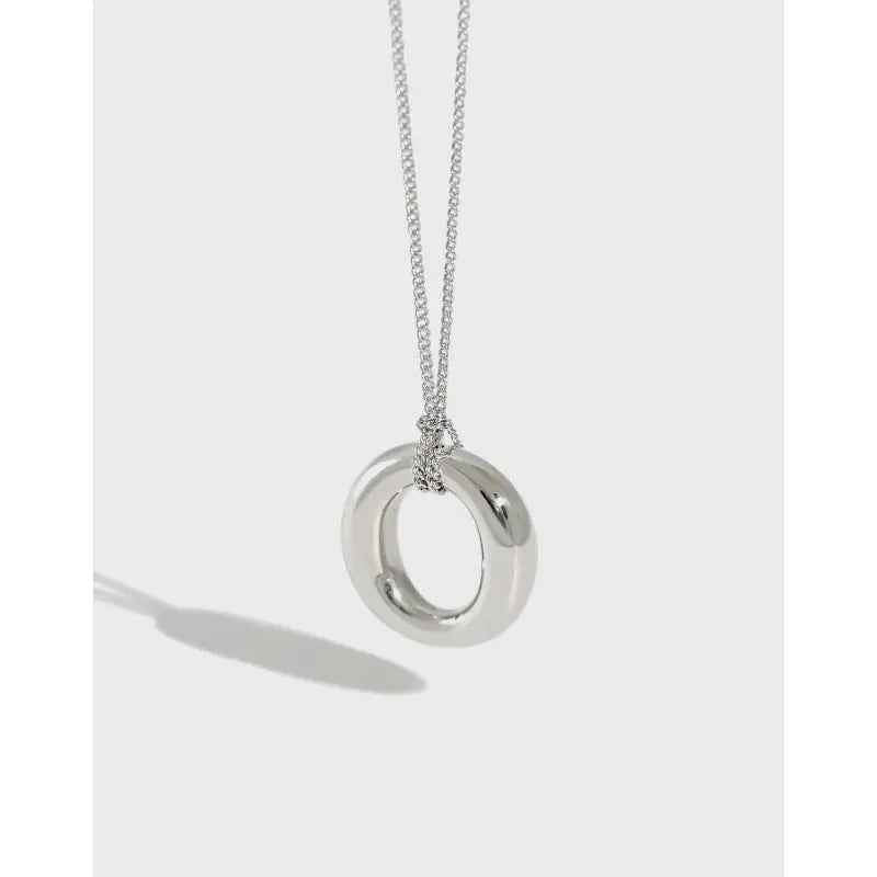 Harmonia's Ring Silver Pendant Necklace