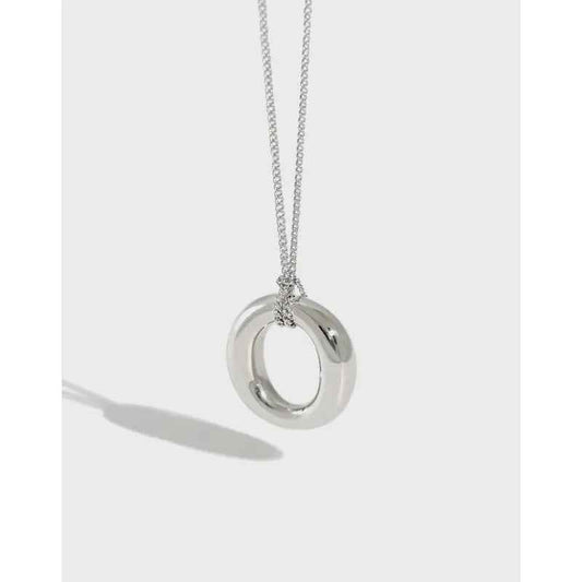 Harmonia's Ring Silver Pendant Necklace