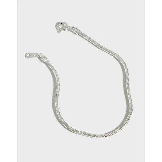 Medusa's Snake Bone Silver Chain Bracelet