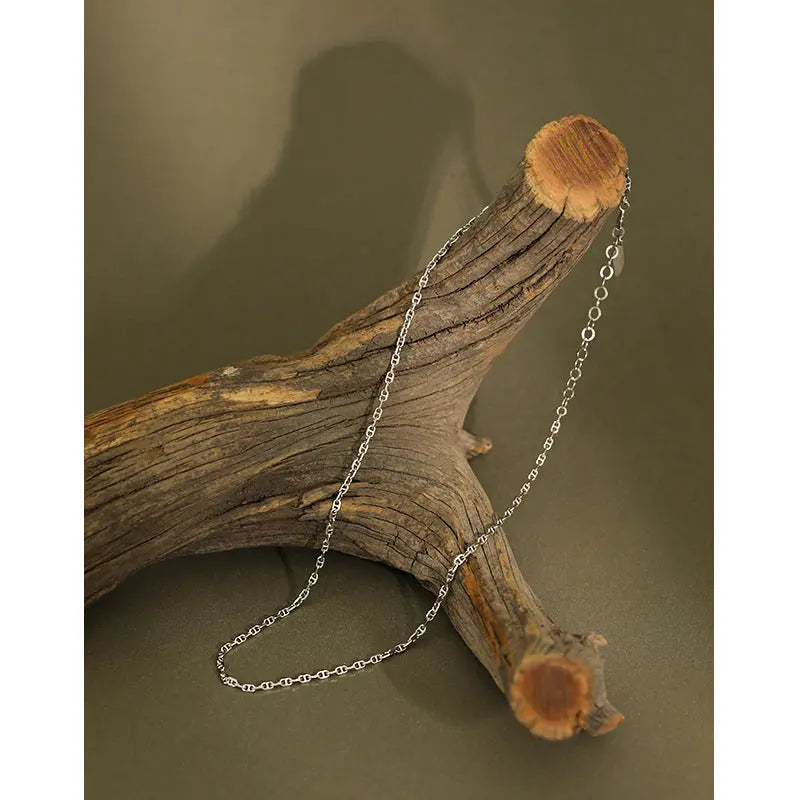 DIANA'S PIG NOSE CHAIN SILVER NECKLACE - OPHRASTUDIO