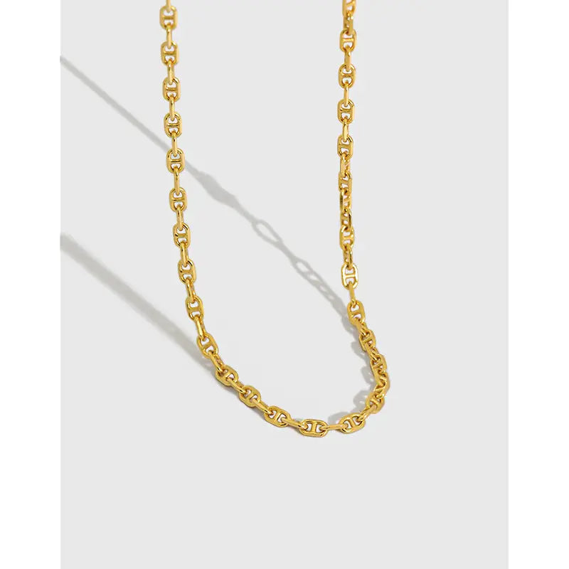 DIANA'S PIG NOSE CHAIN SILVER NECKLACE - OPHRASTUDIO