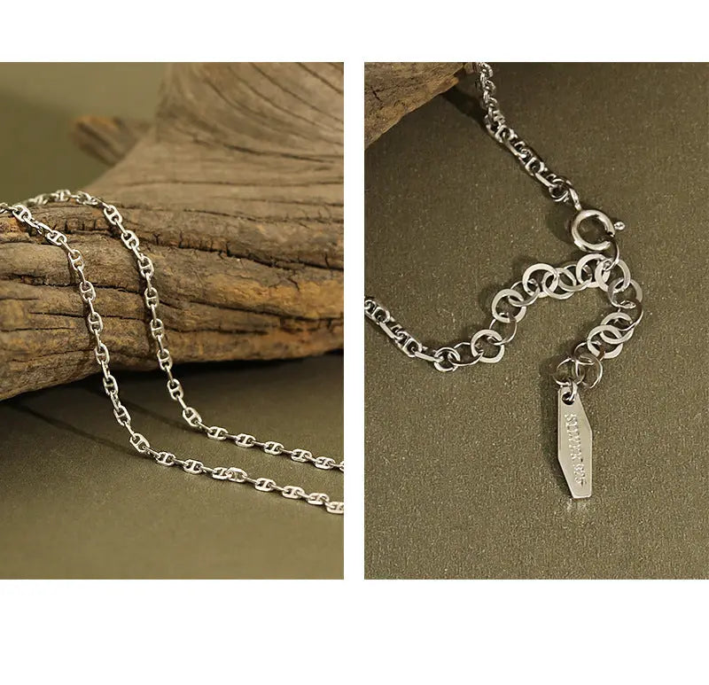 DIANA'S PIG NOSE CHAIN SILVER NECKLACE - OPHRASTUDIO
