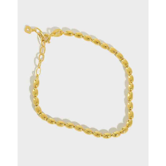 Athena's Olive Silver Chain Bracelet
