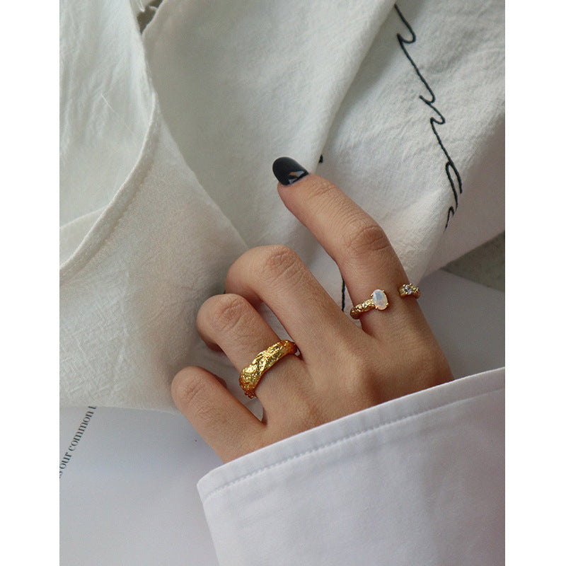 LUMINA OPAL STONE SILVER RING - OPHRASTUDIO