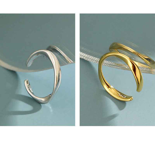 Mobius Twist Sterling Silver Ear Cuff Earring