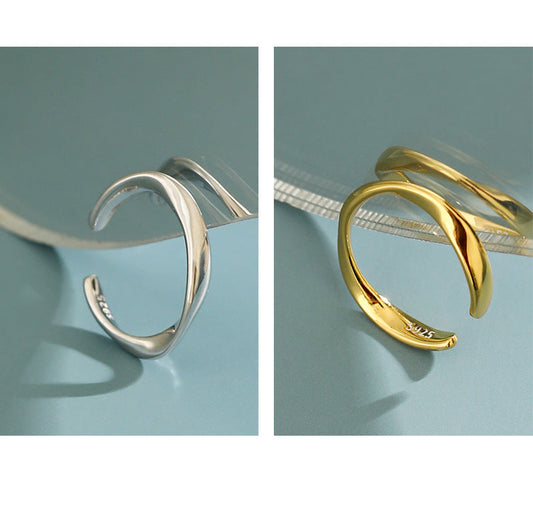 Mobius Twist Sterling Silver Ear Cuff Earring