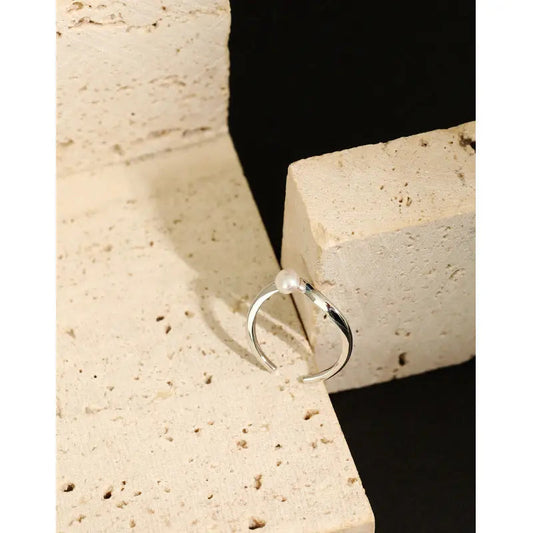 Temperament Wavy Sterling Silver Ear Cuff Earring