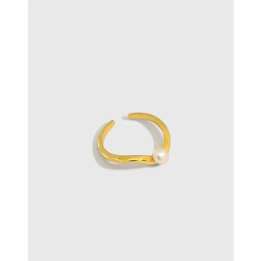 Temperament Wavy Sterling Silver Ear Cuff Earring