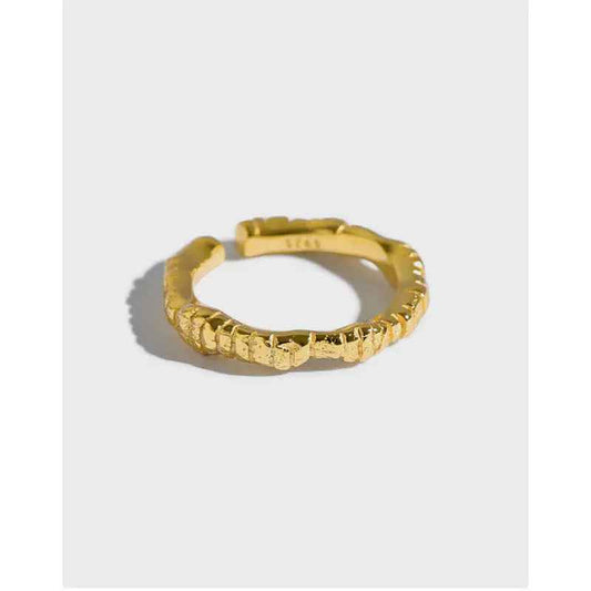Aine's Bump Texture Silver Stacking Ring