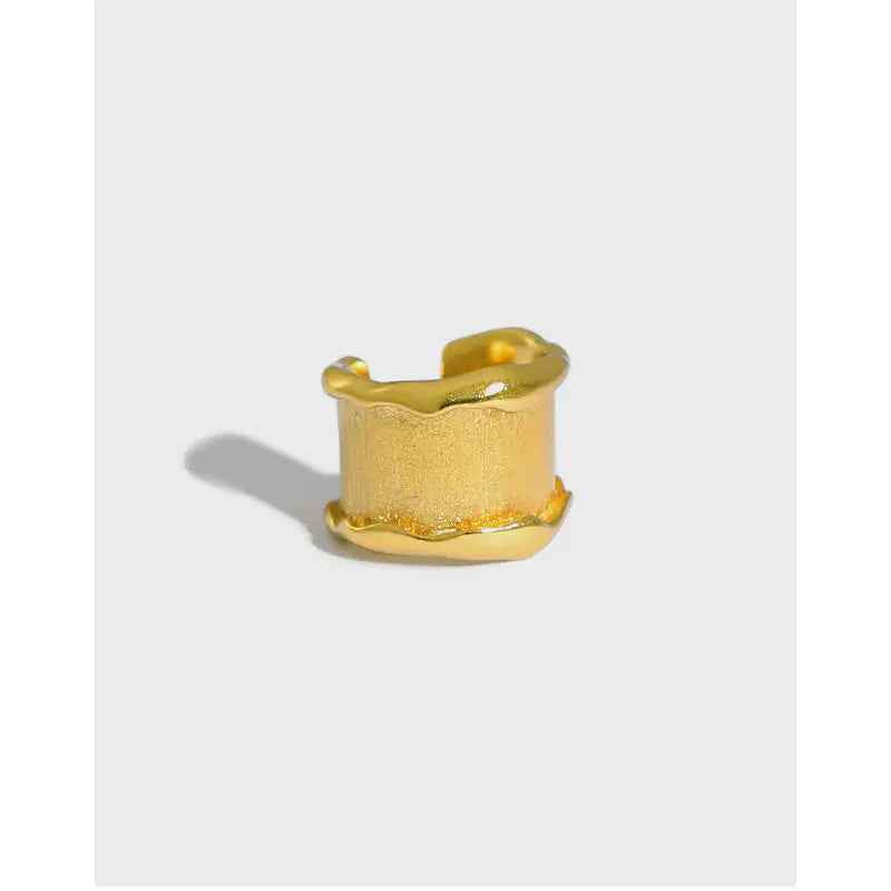 Sand Surface Sterling Silver Ear Cuff Earring