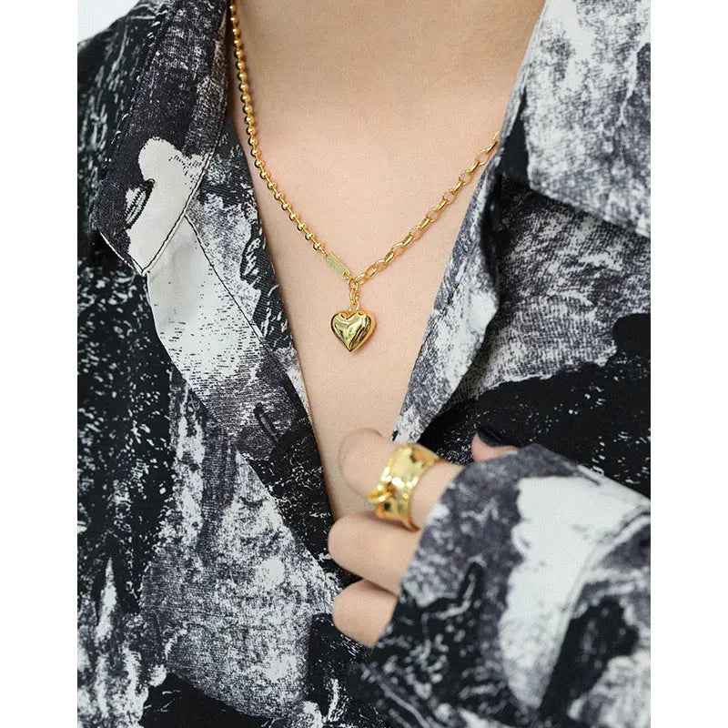 Venus's Love Silver Heart Pendant Necklace