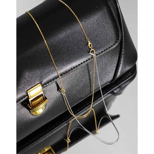 Freya's Double Silver Chain Necklace