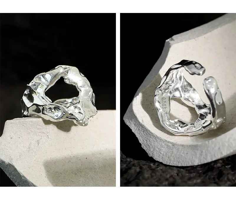 Hekate's Lava Silver Statement Ring