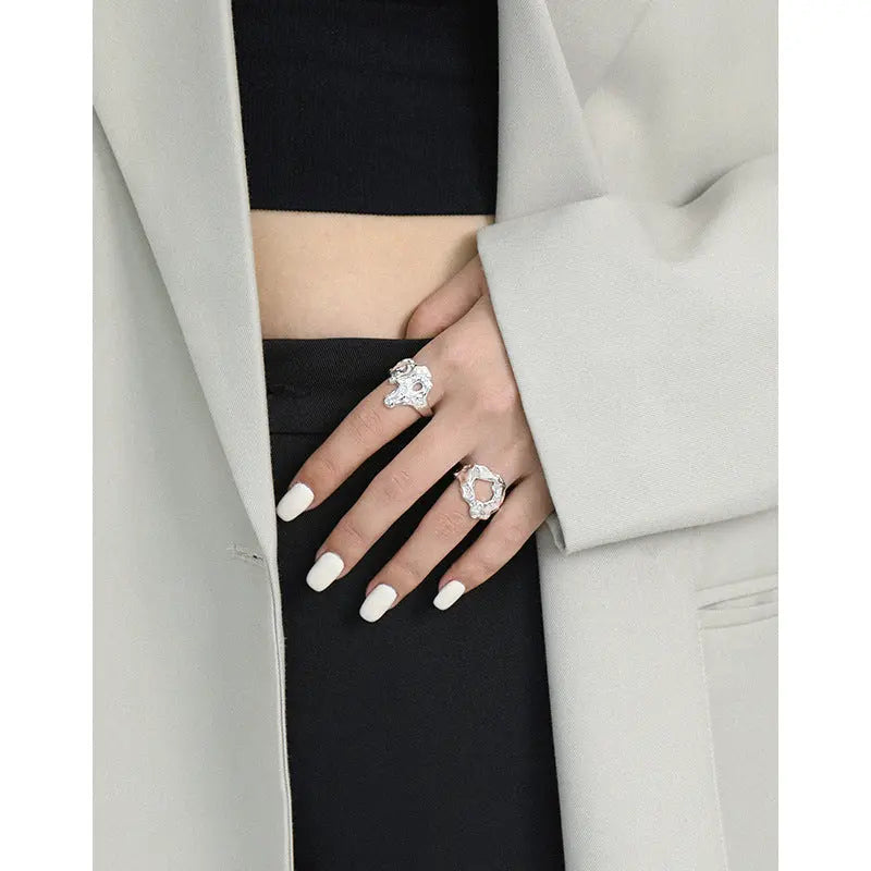 HEKATE'S LAVA SILVER RING - OPHRASTUDIO