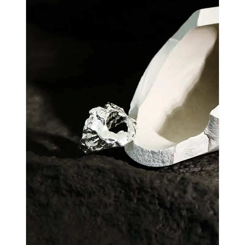 HEKATE'S LAVA SILVER RING - OPHRASTUDIO