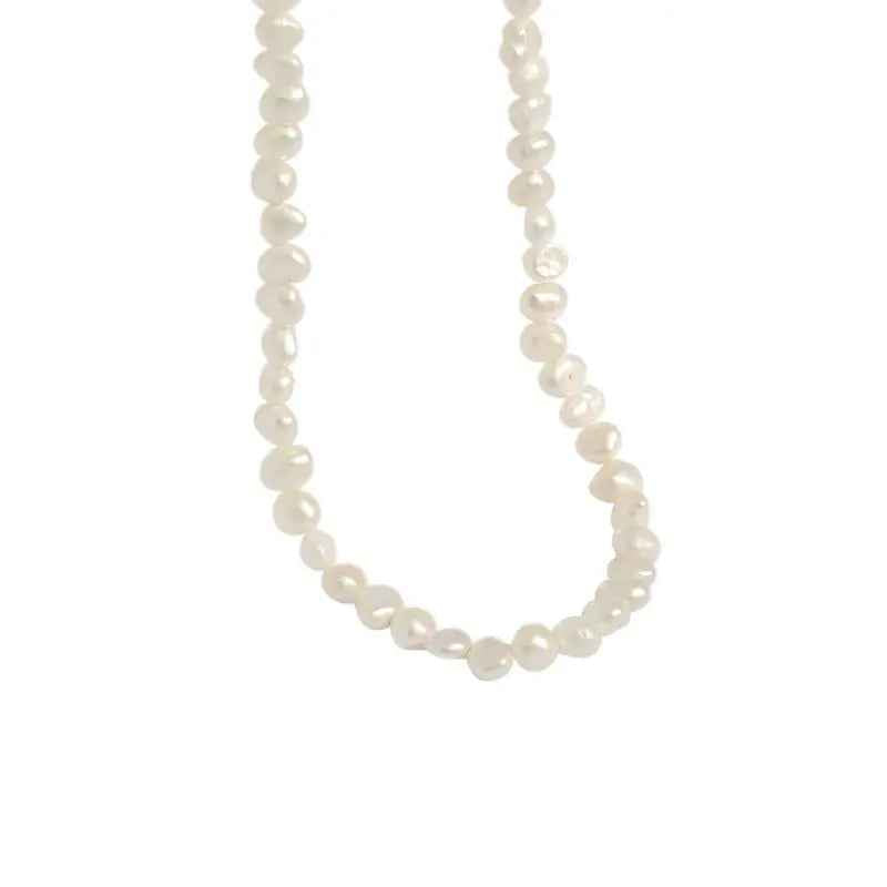 Baroque Silver Pearl Necklace