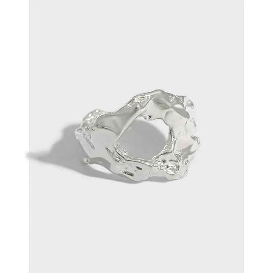 Hekate's Lava Silver Statement Ring